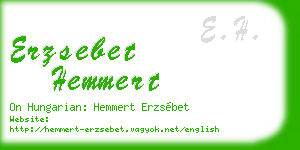 erzsebet hemmert business card
